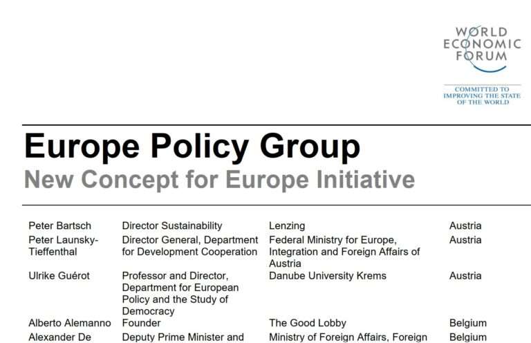 Ulri­ke Gué­rot war Mit­glied der WEF Poli­cy Group